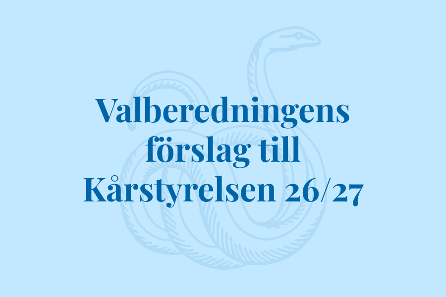 Valberedningens förslag kårstyrelse 26 27
