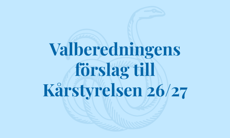 Valberedningens förslag kårstyrelse 26 27