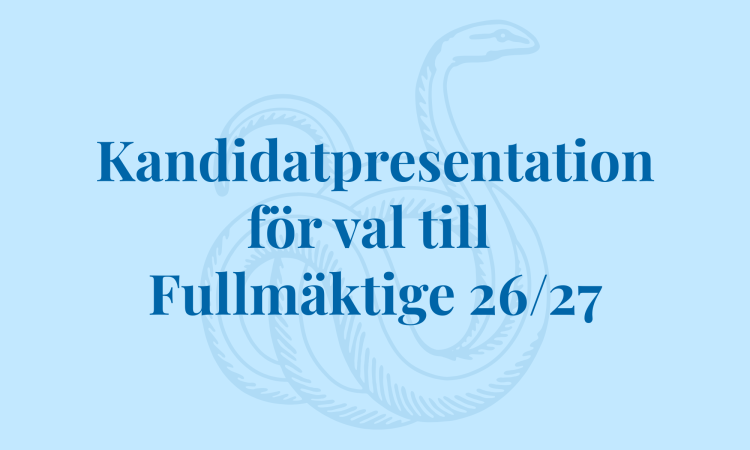 Kandidatpresentation för val till Fullmäktige 26/27